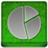 Green Statistics Round Coloured Icon 96x96 png