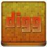 Orange Digg Coloured Icon 96x96 png