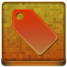 Orange Tag Coloured Icon 96x96 png
