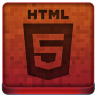 Red HTML5 Icon 96x96 png