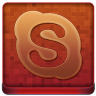 Red Skype Coloured Icon 96x96 png
