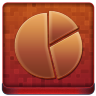 Red Statistics Round Coloured Icon 96x96 png