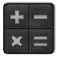 Calc White Icon 64x64 png