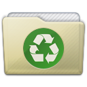 Beige Folder Recycle Icon