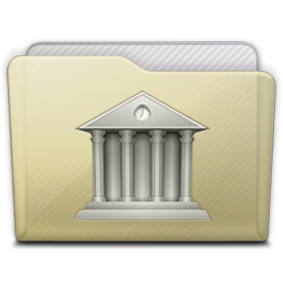 Beige Folder Library Icon 256x256 png