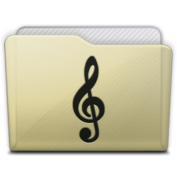 Beige Folder Music Alt Icon 256x256 png