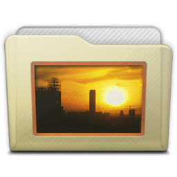 Beige Folder Pictures Icon 256x256 png