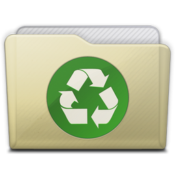 Beige Folder Recycle Icon 256x256 png