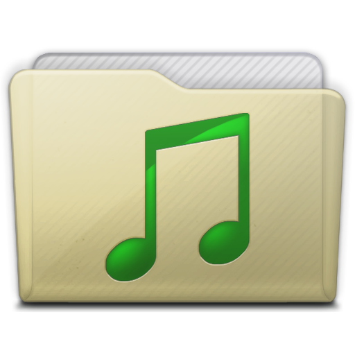 Beige Folder Music Icon 512x512 png
