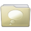 Beige Folder Chats Icon 64x64 png