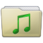 Beige Folder Music Icon 64x64 png