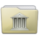 Beige Folder Library Icon 80x80 png