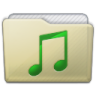 Beige Folder Music Icon 96x96 png