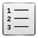 Actions Format List Ordered Icon 128x128 png