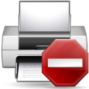 Actions KDEPrint Stop Printer Icon 128x128 png