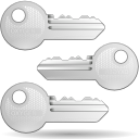 Actions KGpg Key3 Kopete Icon 128x128 png