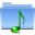 Filesystems Folder Sound Icon 32x32 png