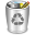 Filesystems Trash Can Full Icon 32x32 png