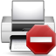 Actions KDEPrint Stop Printer Icon 64x64 png