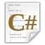 Mimetypes Text X Csharp Icon 64x64 png