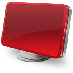 interval Slagskib brugerdefinerede Red Computer Icon - Plain Elegant Icons - SoftIcons.com