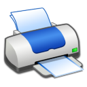Printer Blue Icon 128x128 png