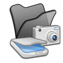 Folder Black Scanners & Cameras Icon 128x128 png