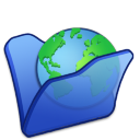 Folder Blue Internet Icon