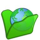 Folder Green Internet Icon 128x128 png
