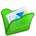 Folder Green My Pictures Icon