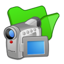 Folder Green Videos Icon 128x128 png