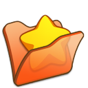 Folder Orange Favourite Icon 128x128 png