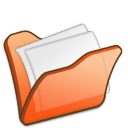 Folder Orange My Documents Icon 128x128 png