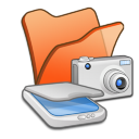 Folder Orange Scanners & Cameras Icon 128x128 png