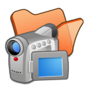 Folder Orange Videos Icon