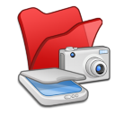 Folder Red Scanners & Cameras Icon 128x128 png