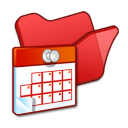 Folder Red Scheduled Tasks Icon