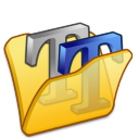 Folder Yellow Font 2 Icon 128x128 png