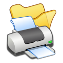 Folder Yellow Printer Icon 128x128 png
