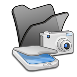 Folder Black Scanners & Cameras Icon 256x256 png