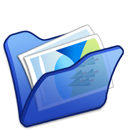 Folder Blue My Pictures Icon 256x256 png