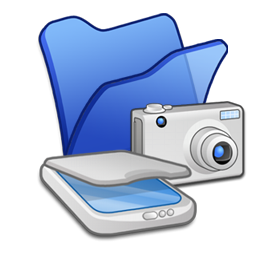 Folder Blue Scanners & Cameras Icon 256x256 png