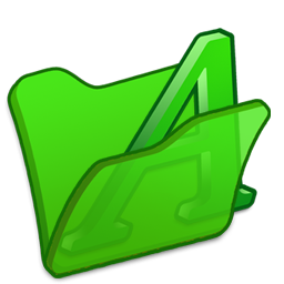 Folder Green Font 1 Icon 256x256 png