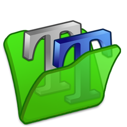 Folder Green Font 2 Icon 256x256 png