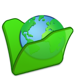 Folder Green Internet Icon 256x256 png