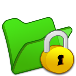 Folder Green Locked Icon 256x256 png