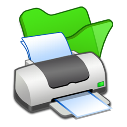 Folder Green Printer Icon 256x256 png