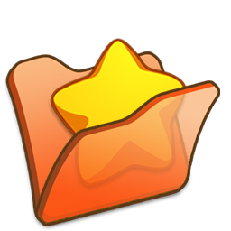 Folder Orange Favourite Icon 256x256 png