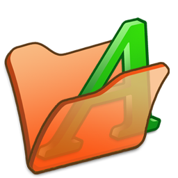 Folder Orange Font 1 Icon 256x256 png