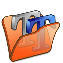 Folder Orange Font 2 Icon 256x256 png